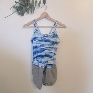 Ivivva by Lululemon Girls Blue and Grey Romper